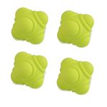 SUPRO Health and Yoga Rubber Reaction Ball for Improving Agility, Reflexes and Hand-Eye Coordination Skills Pack of 4