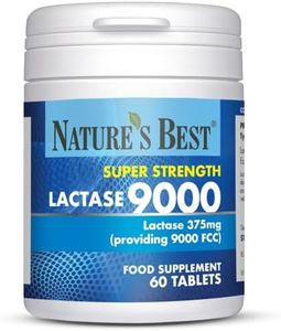 Nature's Best Super Strength Lactase Tablets 9000 FCC Enzyme Units - Digestive Enzyme - UK Made - 60 Tablets (1 Month's Supply)