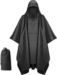 MINYII Hooded Rain Poncho for Adult