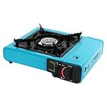 Lot45 Portable Camping Stove Propane or Butane 8000 BTU - 1 Single Burner Camping Stove with Carrying Case - Gas Cooking Tabletop Propane and Butane Dual Fuel Portable Stove for Indoor or Outdoor Use