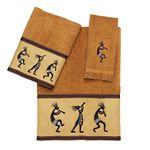 Avanti Linens Kokopelli Collection, 3 pc Towel Set, Nutmeg