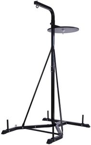 Physionics® Punching Bag Stand - Free Standing Boxing Bag Holder & Height Adjustable Speed Ball Platform (2-in-1), with Weight Pegs - Boxing Punch Bag & Speed Ball Station/Frame, Home Gym Equipment