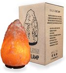 Myga 1-2KG Himalayan Natural Salt Lamp - Handcrafted Crystal Rock Salt Lamp on Wooden Base - Healing Himalayan Salt Lamp with Dimmer Switch and British Standards CE Certified Plug with a 15W Bulb