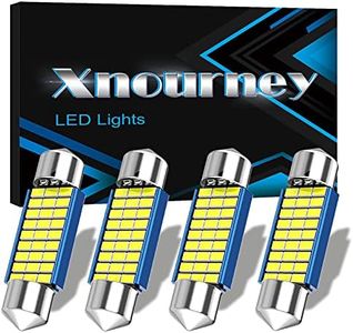 Xnourney 36mm 6418 Ampoules LED de voiture, Canbus sans erreur 1,42 pouces 36mm feston Ampoules LED blanche, 12V 6461 C5W Ampoules pour voiture Dôme Carte Coffre Lumière de courtoisie, 4pcs