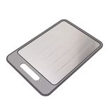 ZPSHYD Defrosting Tray,Defrosting Board,Miracle Melt Defrost Chopping Board with Sharpener,4in1 Double-Sided Chopping Plate Thaw Meat14.4x9.8in(Grey)