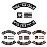 Custom Biker Vest Patch, Personalized Text Rocker Name Patch for Club, Motorcycle, Bags Jackets Clothing