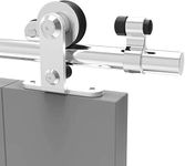 TSMST 200CM Sliding Barn Door Hardware Kit Track Roller Closet Accessory for Single Door Stainless Steel Kit