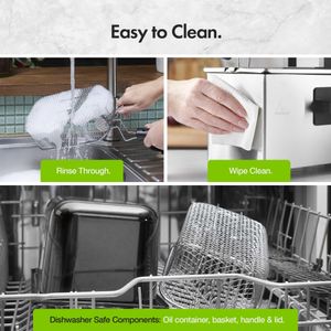 VonShef 3L Deep Fat Fryer – Stainless Steel Electric Fryer