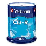 Verbatim Standard 120 MM CD-R Media CD-R 700 MB 100pc (S) – Blank CDs (CD-R, 700 MB, 100 pc (S), 120 mm, 52 x, 80 Min)