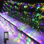 Lyhope 12ft x 5ft 360 LED Christmas Net Lights, 8 Modes Low Voltage Green Wire Mesh Christmas Decorations Lights for Xmas Trees, Bushes, Wedding, Garden, Outdoor, Indoor Decor (Multicolor)