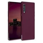 kwmobile Case Compatible with LG Velvet Case - Soft Slim Protective TPU Silicone Cover - Bordeaux Violet