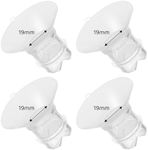 Flange Inserts 19mm Compatible with Medela/Spectra/TSRETE/Elvie/Momcozy/Bellababy Breast Pump 24mm Shields/Flanges, Reduce 24mm Nipple Tunnel Down to 19 mm, 4PCS