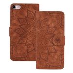 Vaitasy Wallet Phone Case for iPhone SE 2022/2020/ iPhone 8/7/ 6 Premium PU Leather Wallet Magnetic Cover with Card Holder Kickstand Shockproof Flip Folio Case - Brown Mandara