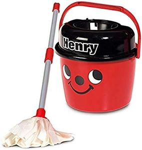 Casdon Little Helper Henry Kids Mop and Bucket, Red/Grey/Black, 656