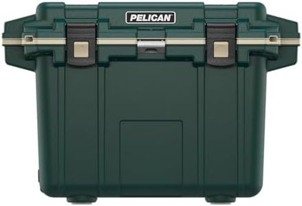 Pelican Elite 50 Quart (QT) Cooler (Hunter Green/Tan)