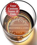 Personalized Whiskey Glasses for Men -Engraved Whiskey Glasses Personalized Whiskey Gifts, Custom Whiskey Glasses, Custom Bourbon Gifts for Men, Personalized Bourbon Glasses