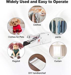 Mini Handheld Cordless Sewing Machine – Portable Electric, Accessories, White