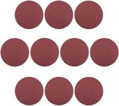 Auniwaig 10 inch Sanding Discs NO-Hole PSA 80 Grit Sandpaper Aluminum Oxide Random Orbital Sander Pads for Metal,Non-Metal,Leather,Rubber,Plastic, 10pcs Reddish