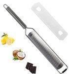 Upgraded Zester Grater with Handle, Professional Kitchen Zester Tools for Lemon, Cheese, Ginger, Garlic, Citrus, Lime, Wide & Razor-Sharp Stainless Steel Blade