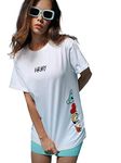 Bewakoof Women's Graphic Printed 100% Cotton T-Shirt - Boyfriend Fit, Round Neck, Half Sleeve