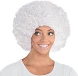 Curly Wig Fancy Dress Costume Accessory White