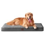 EHEYCIGA Dog Bed Large XL, Orthopedic XL Dog Beds for Extra Large Dogs, Washable Dog Mattress with Removable Cover and Non-Slip Bottom, Pet Bed with Foam, Grey