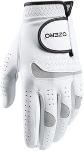 OZERO Golf Gloves Men: Sheepskin FusiouFit Breathable Comfortable Mens Golf Glove with Good Grip and Perforations for Hot and Humid Weather-Left Hand