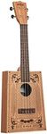 Kala Brand Music Co. Cigar Box Ukulele, 4-String, Right, Natural, Concert (KA-CB-VICT-C-W-Bag)