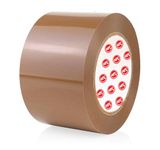 AIPL Heavy Duty Gold Category Brown Packing Tape Packaging Tape Refill Rolls 1 Rolls 72MMX100MTR for Sealing Moving Shipping Office&Storage