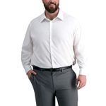 Haggar Men's Smart Wash Classic Fit Comfort Stretch Dress Shirt-Big Or Tall Sizes, White, 19" Neck 37"-38" Sleeve