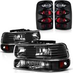 DWVO Head Light Assembly and Tail Light Compatible with 2000-2006 Chevrolet Suburban, 00-06 Chevrolet Tahoe - OE Replaces head lights tail lights Assembly