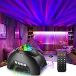 Rossetta Star Projector, Galaxy Projector for Bedroom, White Noise and Bluetooth Speaker Aurora Projector, Night Light Projector for Kids Adults Gaming Room, Home Theater, Ceiling, Room Decor (Black)