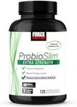 FORCE FACTOR ProbioSlim Extra Strength Probiotics for Women and Men with 30 Billion CFUs of Probiotics for Digestive Health, Bloating Relief, and Gut Health, with Prebiotic Fiber, 120 Capsules