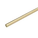 MECCANIXITY Brass Round Rods, 3/8 Inch Brass Solid Round Rod Lathe Bar Stock, 10mmx200mm Brass Rod for Drift Punches Various Shaft DIY Craft Model Plane Ship Cars, Pack of 1