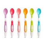 Munchkin Soft Tip Toddler & Baby Spoons, Baby Weaning Spoons Set with Ergonomic Handles, Dishwasher Safe Plastic Cutlery, BPA Free Baby Feeding Spoons & Dessert Spoons for Babies - Pack of 6