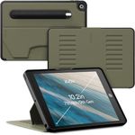 ZUGU CASE iPad 10.2 Case, Muse Protective Case/Cover Designed for iPad 10.2-inch (9th Gen, 2021) / (8th Gen, 2020) / iPad (7th Gen, 2019) Convenient Magnetic Stand (Sleep/Wake Cover) - Olive Green