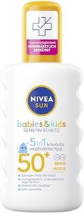 NIVEA SUN Babies & Kids Sensitiv Schutz Spray solaire SPF 50+, crème solaire extra imperméable pour enfants, protection solaire non parfumée, même pour les peaux sujettes à l'eczéma (200 ml)