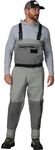 FROGG TOGGS Men's Hellbender Pro Stockingfoot Fishing Chest Wader Gray Medium, Gray, Medium