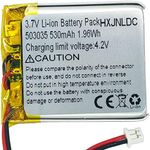 DC 3.7V 530mAh 503035 Rechargeable Lithium Polymer Replacement Battery for DIY 3.7-5V Electronic Product, Mobile Energy Storage Power Supply,Doorbell, LED Light