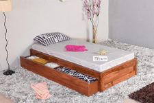 DECNITY Lobo Low Floor Single Sheesham Wood Bed With Storage For Bedroom | Sheesham Wood Bed | Solid Wood Bed | Bed with Storage| Single Size Bed | Bed for Living Room | Bedroom Furniture | Single Bed