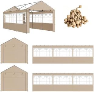 Carport Replacement Sidewalls with Transparent Windows & Zipper Doors
