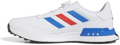 adidas Men's S2G Spikeless BOA 24 Golf Shoes, Footwear White/Bright Royal/Bright Red, 11