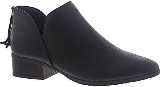 Kenneth Cole REACTION Women's Side Skip Harness Ankle Boot, Black, 8