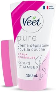 VEET PURE - Crème Dépilatoire Sous la Douche Corps & Jambes - Peaux Normales - Sans Odeur d'Amoniaque - 150ml