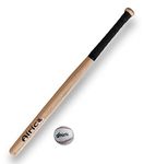 Airic Baseball Combo with Ball and Natural Wooden Bat Baseball Kit