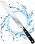 Taylors Eye Witness Oxford Professional Serrated Bread Knife - 20cm/8” Full Tang Toothed Blade, Finely Ground Razor Stainless Steel. Traditional Triple Brass Rivet Comfort Handle.