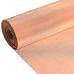 Copper Screen Woven Mesh Roll 118''x39'' / 3m x 1m Copper Wire Mesh Sheet Roll for Dense Filter Blocker Scrubber Clean DIY Fill mesh Shielding Faraday Cages 200 Mesh/inch