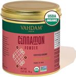 VAHDAM, Organic Cinnamon Powder (2.47oz/70g) 100% Raw, Non GMO, Gluten Free | Cinnamon Spice for Cooking, Smoothies, Lattes & Tea | Direct from Source