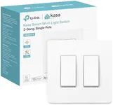 Kasa Smart Switch 2-Gang HS200-2, Single Pole,Neutral Wire Required, 2.4GHz Wi-Fi Light Switch Compatible with Alexa and Google Home, UL Certified, No Hub Required, White