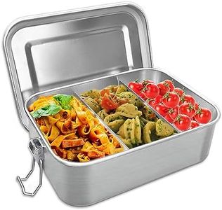 Nutabevr 850ml Fiambrera de acero inoxidable Premium Sin BPA, Hermetica Fiambrera con compartimento, Fiambrera a prueba de fugas con compartimentos, portátil duradera y ecológica, para niños y adultos